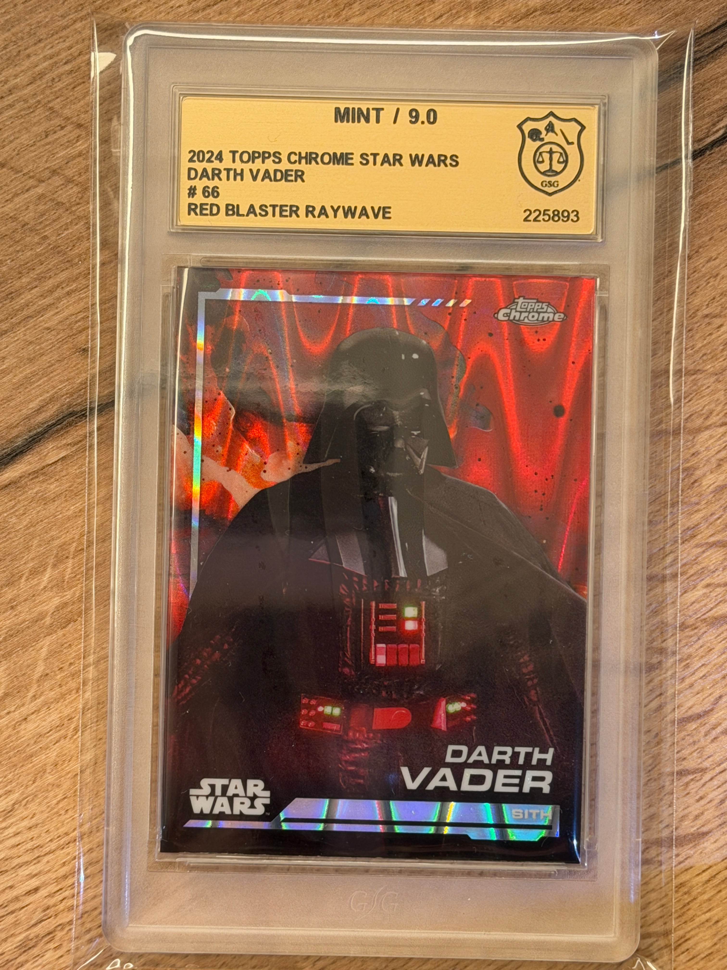 2024 Topps Chrome Star Wars – Darth Vader #66 Red Blaster Raywave | GSG 9.0 Mint