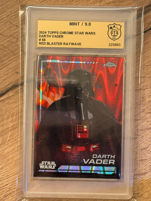 2024 Topps Chrome Star Wars – Darth Vader #66 Red Blaster Raywave | GSG 9.0 Mint