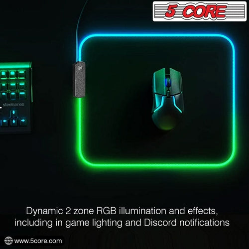 5Core RGB Gaming Mouse Pad - 12 Lighting Effects for Your Gaming Setup
