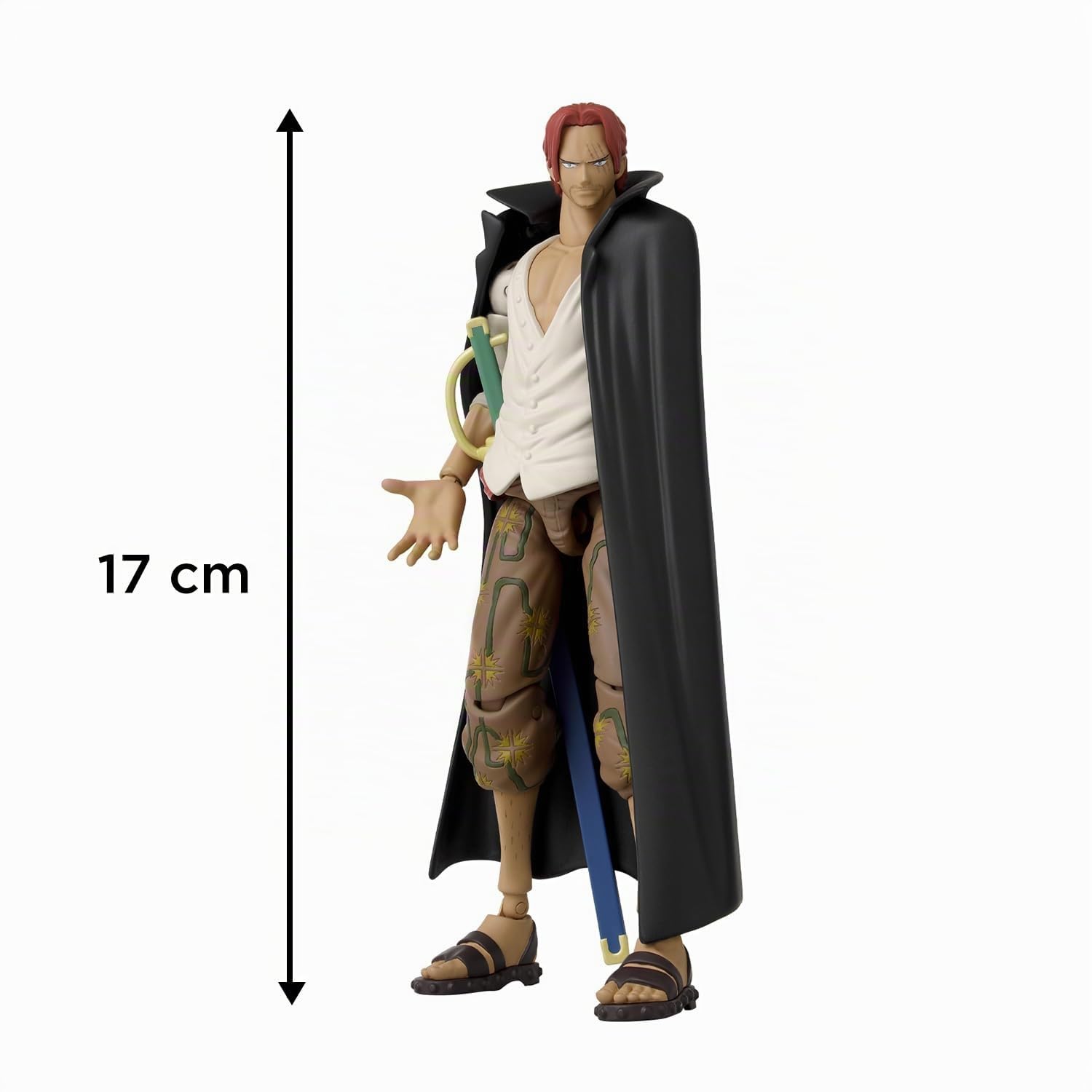 BANDAI – Anime Heroes – One Piece Figur – Lorenor Zorro 17 cm Three Sword Style – Offizielle Lizenz One Piece – Bewegliche Manga Figur Zorro 3 Schwerter – Spielzeug für Kinder ab 4 Jahren – 37052