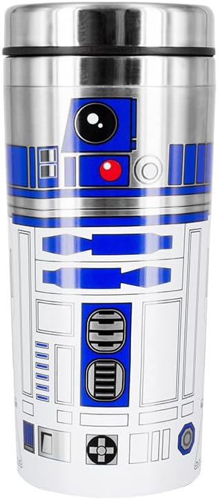 Paladone R2-D2 Reisekanne - Offiziell lizenziert, Star Wars Edelstahl-Thermobecher, Geschenk für Lucas-Film-Fans, 450 ml (15 Fl Oz)