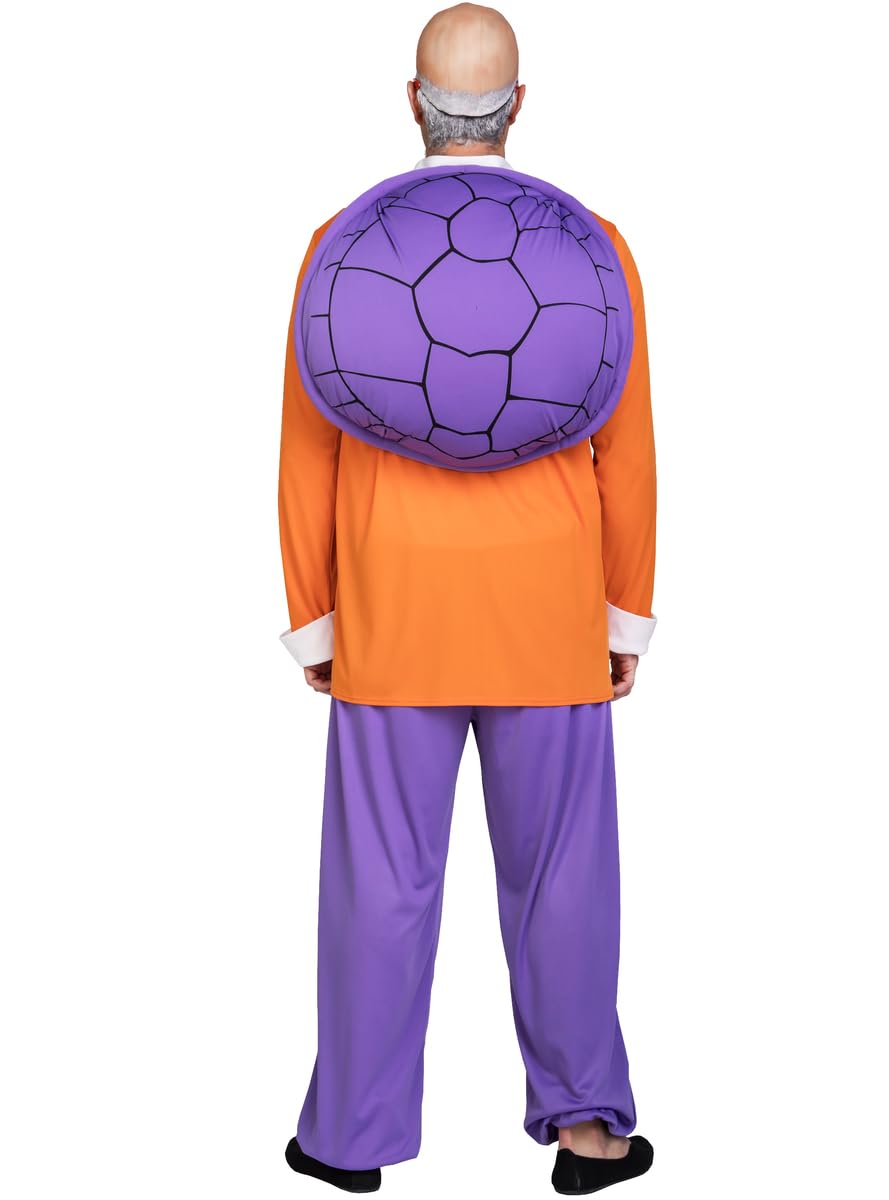 Funidelia Offizielles Meister Roshi Kostüm - Dragon Ball für Herren, Hose, Jacke, Rucksack, Schnurrbart mit Bart, Brille und Glatze - Outfit für Erwachsene für Partys, Karneval und Halloween
