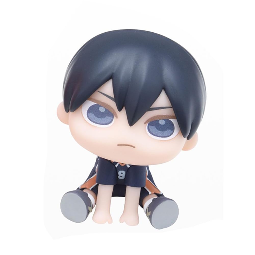 Haikyuu Figur Hinata Syouyou/Kageyama Statue - Nudelstopper Modell 10 cm - Sammlerstück PVC Sitzpose Skulptur Desktop Ornament