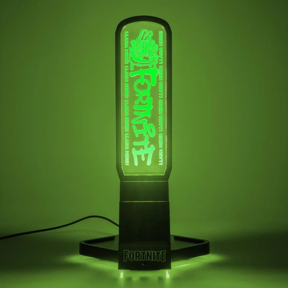 Fortnite 3-in-1 Kopfhörerständer und Technik-Ladestation mit Konsolen-Controller-Halterung und 2 USB-C-Ports, RGB-Farbwechsel-Lichtpanel, offiziell Lizenziertes Geschenk für Gamer | Paladone ...
