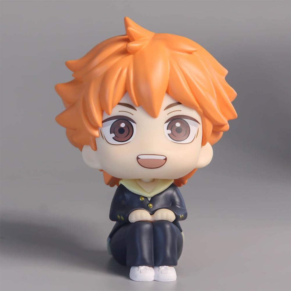 Haikyuu Figur Hinata Syouyou/Kageyama Statue - Nudelstopper Modell 10 cm - Sammlerstück PVC Sitzpose Skulptur Desktop Ornament