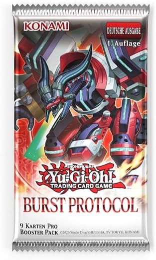 Yu-Gi-Oh! Burst Protocol Booster Pack – Deutsch – 1. Auflage – Sammelkarten TCG Booster mit LMS Trading Fieldcenter-Karte