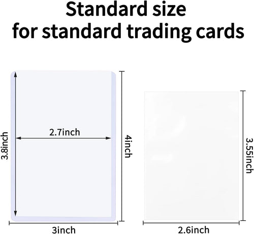 400 Stück Card Sleeves, 3"X4" Hartkartenhüllen, Sammelkartenhüllen passend für MTG, Sammelkarten, Sportkarten (200 Top Loads + 200 Transparente Kartenhüllen)