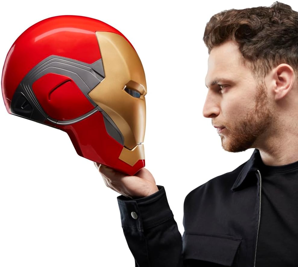 Marvel Legends Series Iron Man Electronic Premium Helmet with Light Effects, Avengers: Endgame Adult Roleplay Item