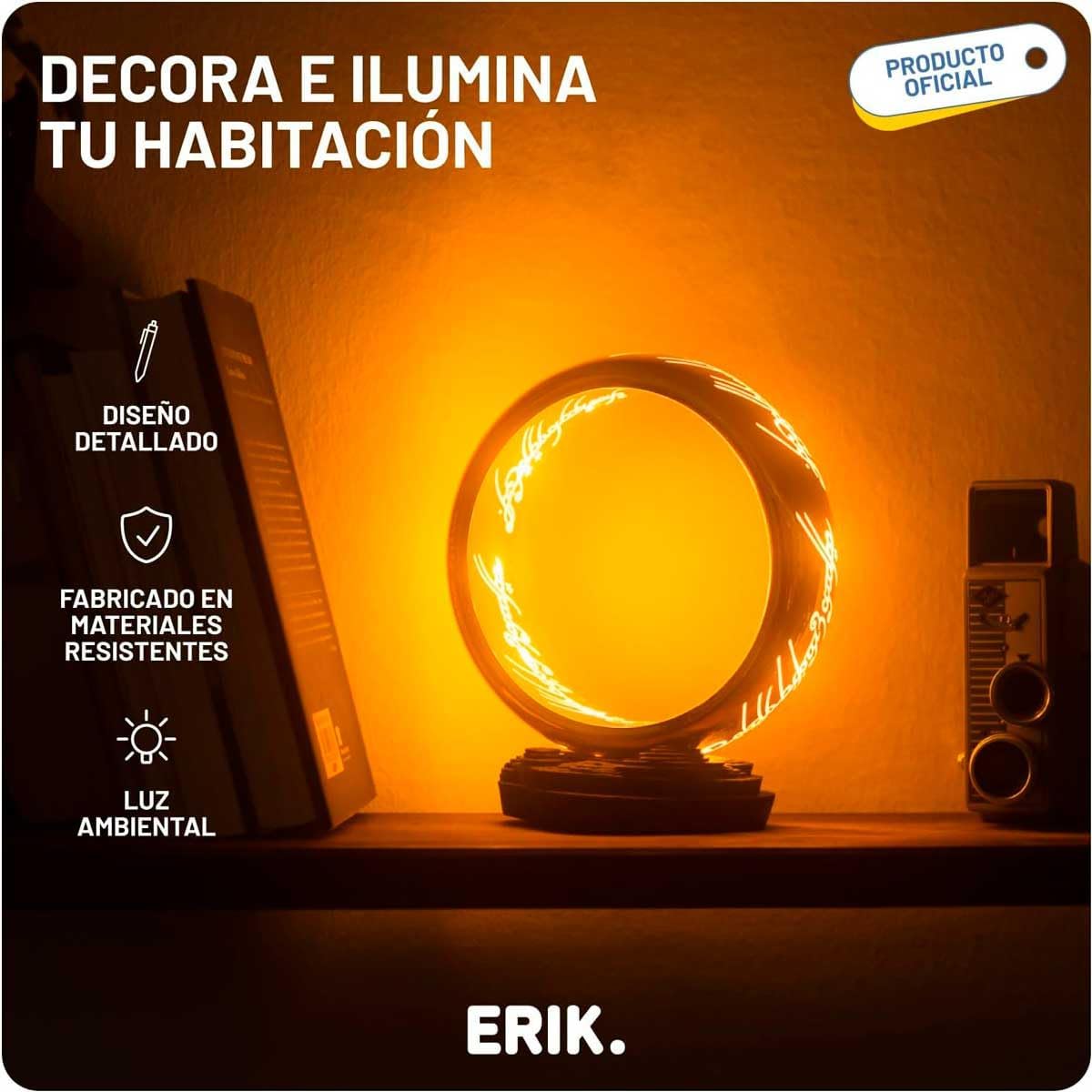Grupo Erik LED Lampe Der Herr der Ringe LED Licht Deko - Stimmungslicht Schreibtisch - Nachttischlampe Kinder und Erwachsene Zubehör - Der Herr der Ringe Der Macht Merch Geschenke Fanartikel