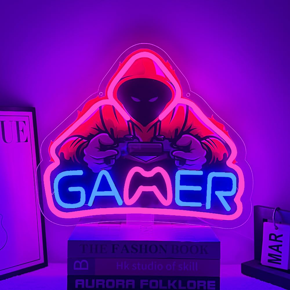Gaming-Zone Neonschild, Spielplatz für Jugendliche, Neonschild, Dekoration für Spielzimmer, LED, Neon, Spiel, Geschenk für Jungen und Kinder