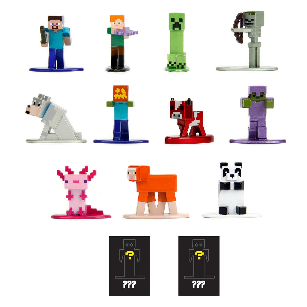 Jada Toys Minecraft Figur (1 Stück in Mystery Blind-Tüte) - 1 von 13 detaillierten Nano Sammelfiguren aus Metall für Fans und Kinder ab 3 Jahre, Welle 5, Auswahl per Zufallslos, je ca. 4 cm