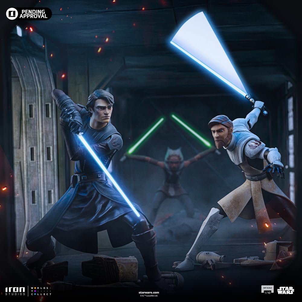 Iron Studios Sammlerstück, Kunststatue, Maßstab 1/10, Anakin Skywalker Star Wars: Clone Wars, Polysteinharz, mehrfarbig, 19,1 cm