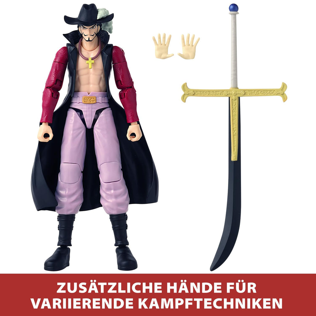 BANDAI – Anime Heroes – One Piece Figur – Lorenor Zorro 17 cm Three Sword Style – Offizielle Lizenz One Piece – Bewegliche Manga Figur Zorro 3 Schwerter – Spielzeug für Kinder ab 4 Jahren – 37052