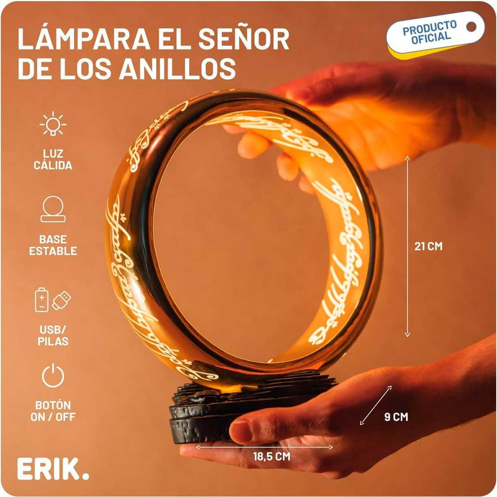 Grupo Erik LED Lampe Der Herr der Ringe LED Licht Deko - Stimmungslicht Schreibtisch - Nachttischlampe Kinder und Erwachsene Zubehör - Der Herr der Ringe Der Macht Merch Geschenke Fanartikel