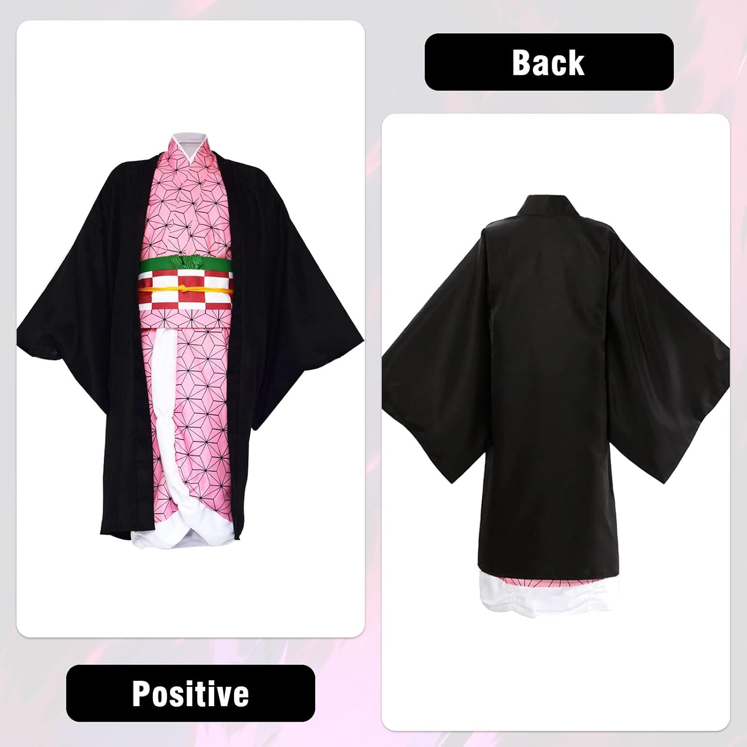 Bocguy Anime Cosplay, Giyuu/Shinobu/Mitsuri/Muichirou/Tanjiro/Nezuko/Zenitsu Anime Kostüm Erwachsene, Animecharakter Kimono Uniform für Karneval Halloween Cosplayparty AnimeConventions