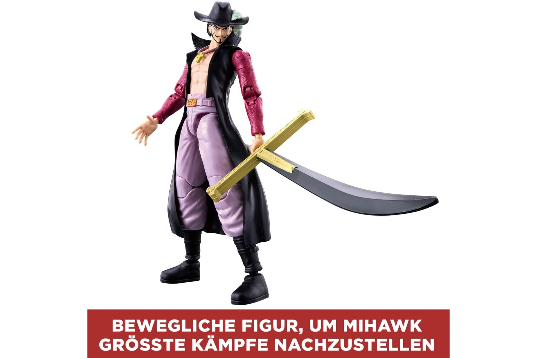 BANDAI – Anime Heroes – One Piece Figur – Lorenor Zorro 17 cm Three Sword Style – Offizielle Lizenz One Piece – Bewegliche Manga Figur Zorro 3 Schwerter – Spielzeug für Kinder ab 4 Jahren – 37052
