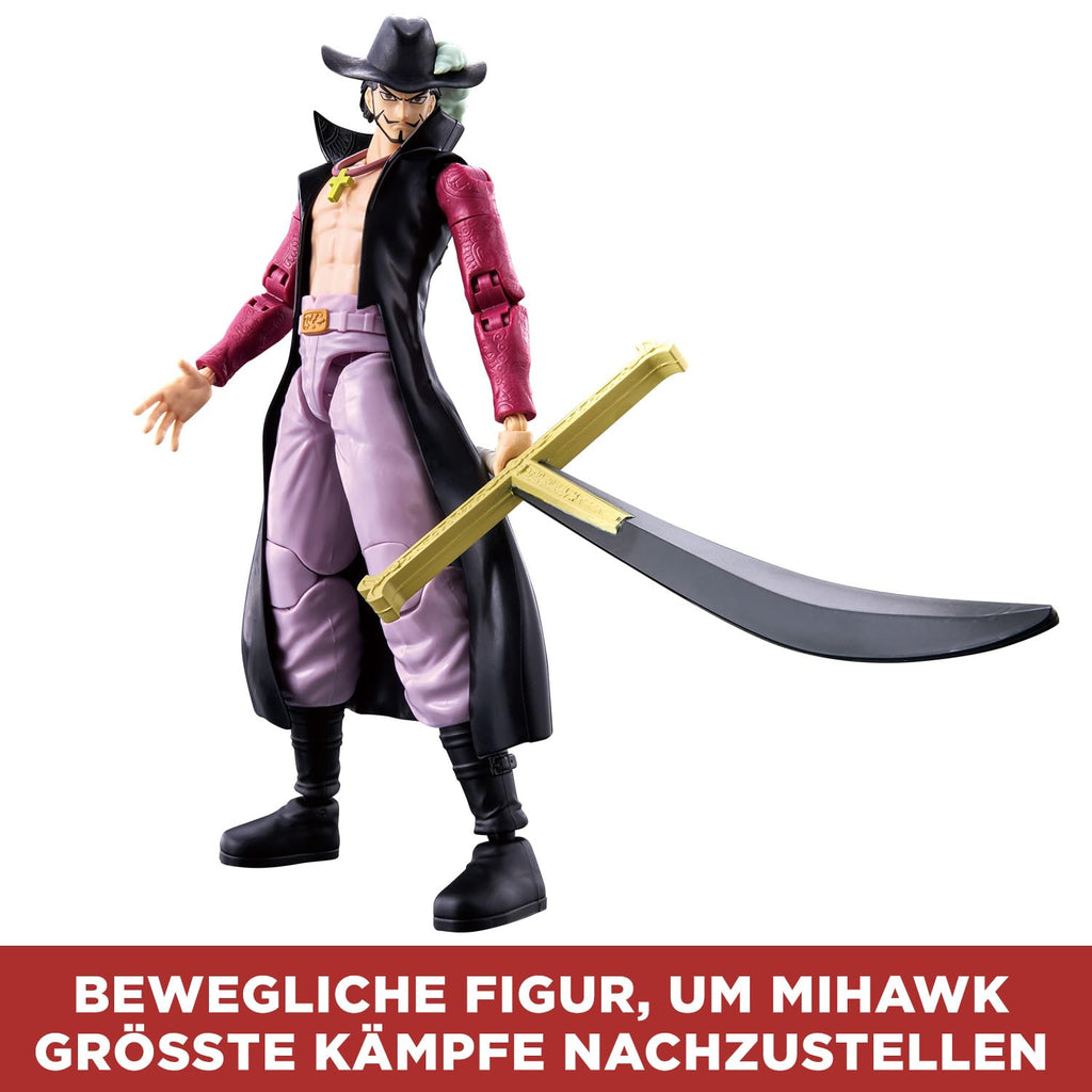 BANDAI – Anime Heroes – One Piece Figur – Lorenor Zorro 17 cm Three Sword Style – Offizielle Lizenz One Piece – Bewegliche Manga Figur Zorro 3 Schwerter – Spielzeug für Kinder ab 4 Jahren – 37052