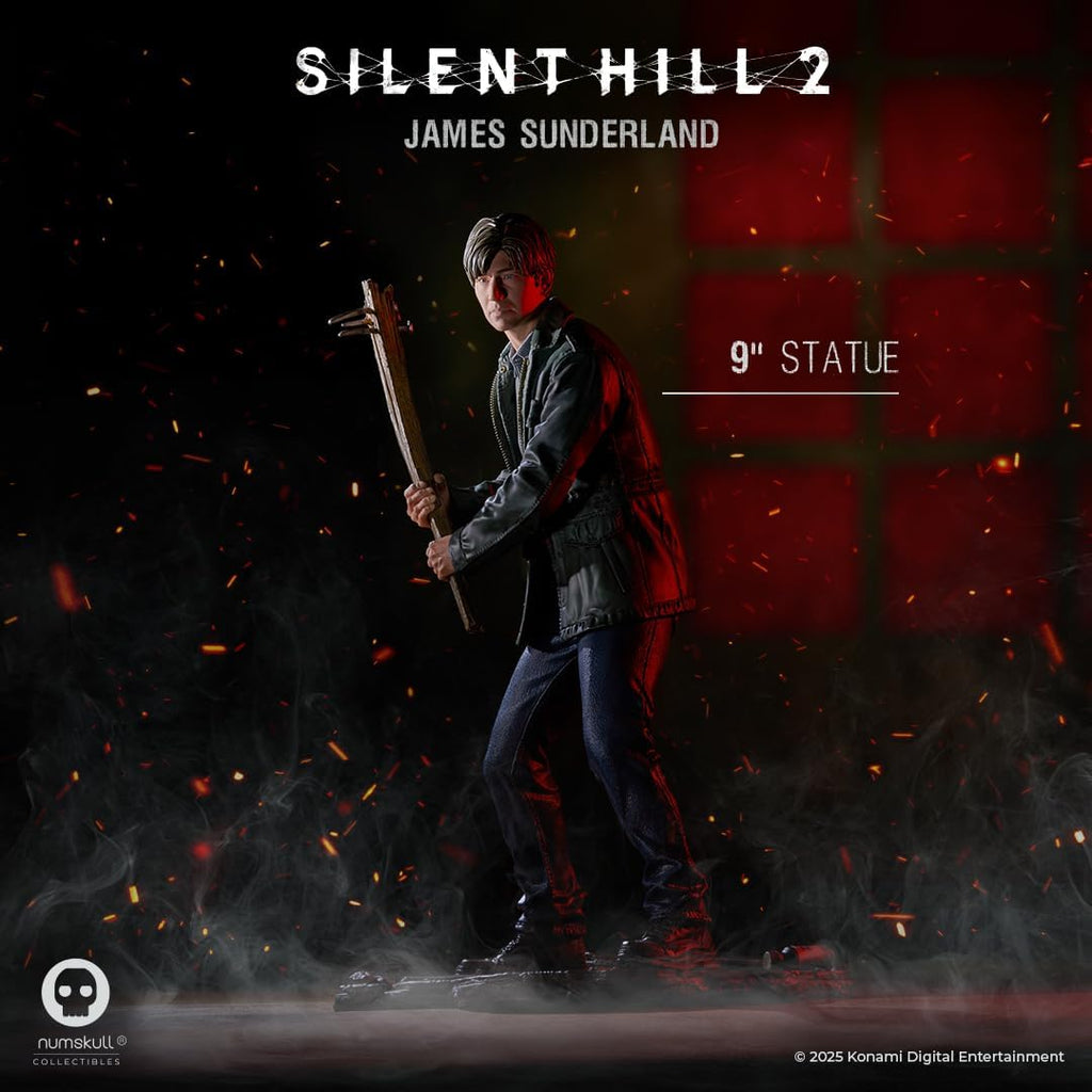 Numskull Silent Hill 2 James Sunderland Figur 23,5 cm Sammlerstatue – Offizielles Konami Silent Hill Merchandise – Limitierte Gaming-Figur | Handbemaltes PVC, 23,5 cm hoch, rostiger Boden. Schreibtisch oder Regal Display Für Silent Hill Sammler und Fans