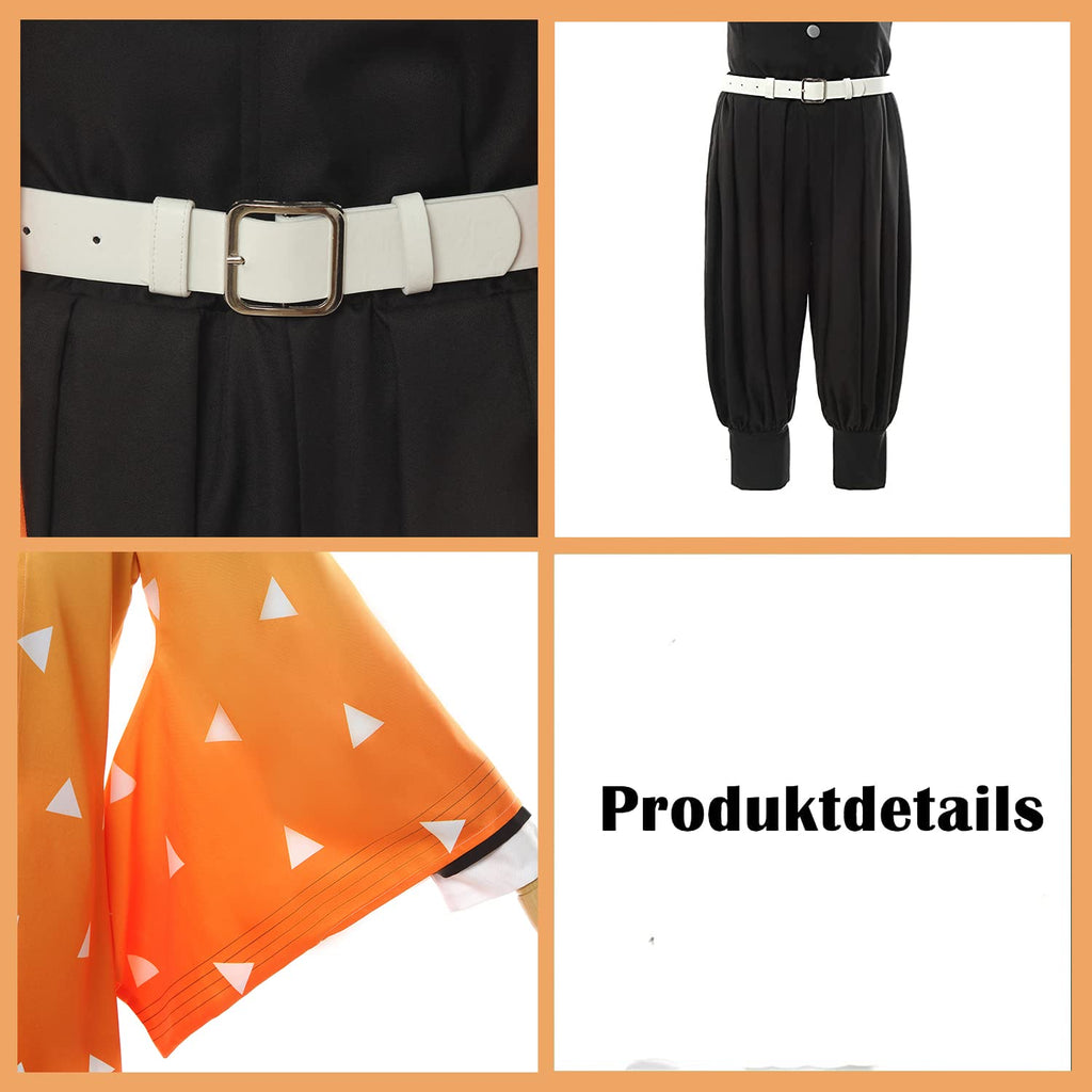 Fiamll Tanjirou Zenitsu Giyuu Cosplay Kostüm für Japanischer Anime Kimono demon cosplay Outfit Halloween Kostüm