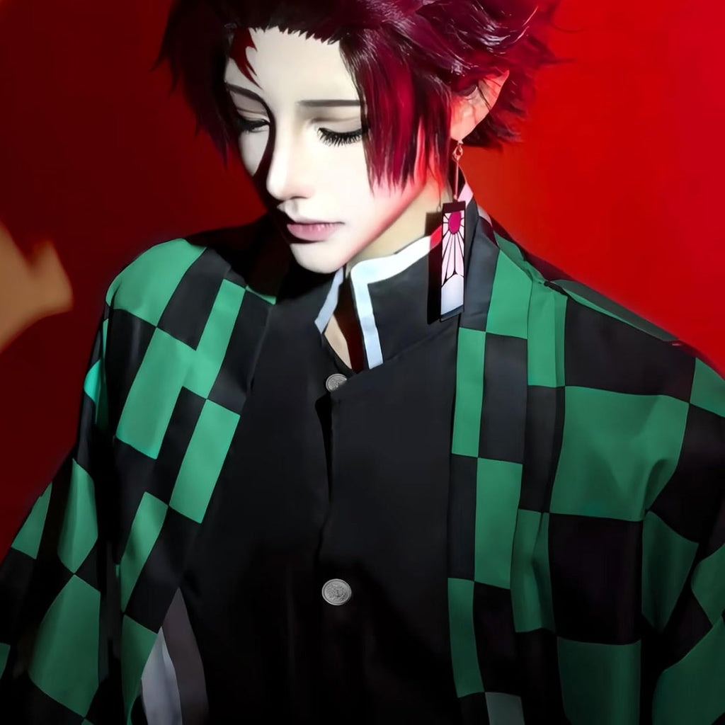 Bocguy Anime Cosplay, Giyuu/Shinobu/Mitsuri/Muichirou/Tanjiro/Nezuko/Zenitsu Anime Kostüm Erwachsene, Animecharakter Kimono Uniform für Karneval Halloween Cosplayparty AnimeConventions