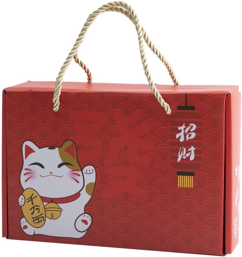 Lachineuse - 2er Set Maneki Neko-Schalen – Müslischalen, Reisschüsseln, Suppenschalen – Japanisches Geschirr aus Porzellan – Geschenckset mit Essstäbchen – Katze Glücksbringer – Japan China Kawai Deko