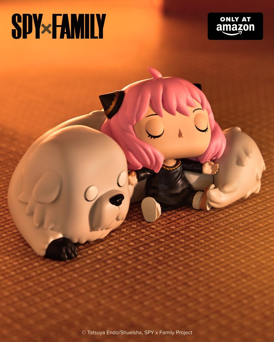 Funko Pop! Premium: Spy X Family - Anya Forger Sleeping On Bond - Amazon-Exklusiv - Vinyl-Sammelfigur - Geschenkidee - Offizielle Handelswaren - Spielzeug Für Kinder und Erwachsene - Anime Fans