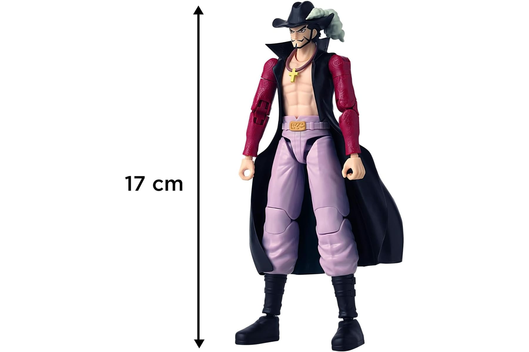 BANDAI – Anime Heroes – One Piece Figur – Lorenor Zorro 17 cm Three Sword Style – Offizielle Lizenz One Piece – Bewegliche Manga Figur Zorro 3 Schwerter – Spielzeug für Kinder ab 4 Jahren – 37052
