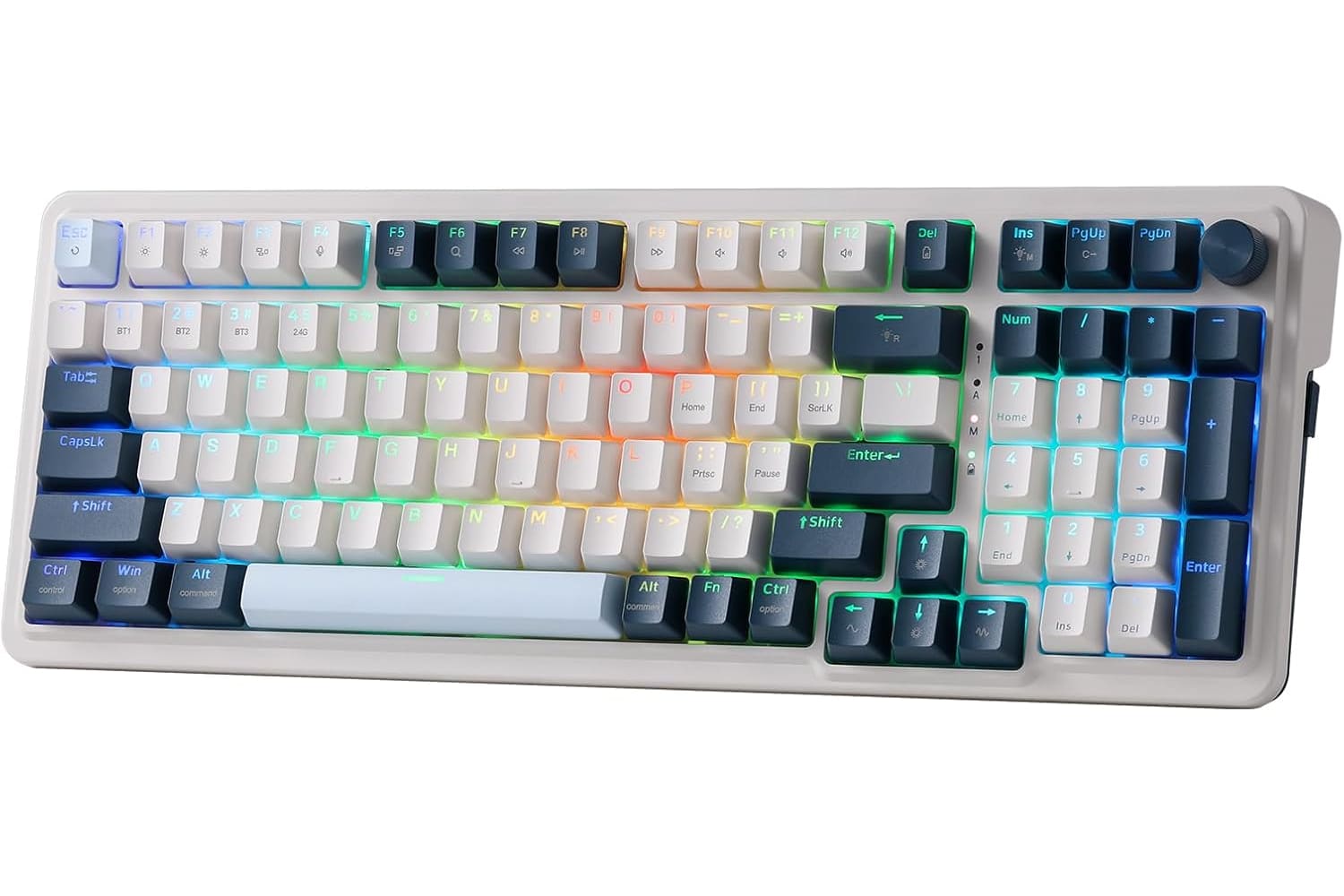 Redragon K686 PRO SE Anime Gasket Gaming Tastatur RGB 3 Modus 98 Tasten | Hot Swap Sockel Drehknopfsteuerung Geräuschdämpfende Pads Custom Hi Fi Linear
