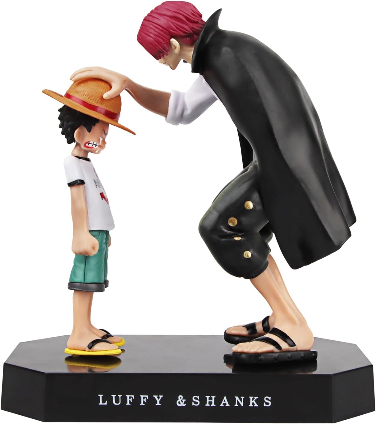 Powmag One-Piece Luffy and Shanks Figures, 18cm PVC Character Model Action Figure Collectibles Ornaments Statue Desktop Decoration