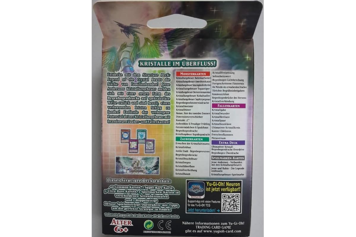 YuGiOh Structure Deck Legend of the Crystal Beasts | DEUTSCH | Yu-Gi-Oh! Karten NEU GÜNSTIG | + Arkero-G 50 Small Soft Sleeves japanische Kartenhüllen