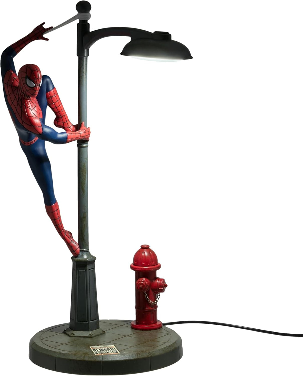 Spider-Man Tischlampe - Offiziell lizenziertes Disney-Tischlicht, Marvel-Strassenbeleuchtung Spider-Man-Spotlight, Geschenk für Multiverse-Fans