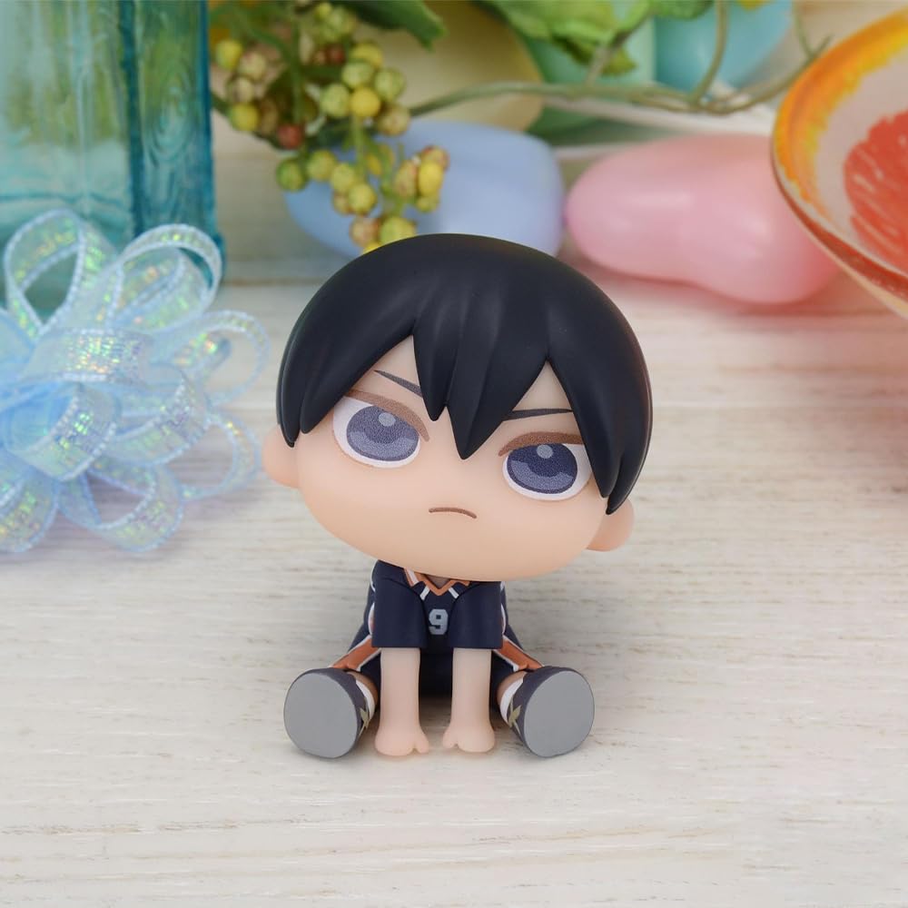 Haikyuu Figur Hinata Syouyou/Kageyama Statue - Nudelstopper Modell 10 cm - Sammlerstück PVC Sitzpose Skulptur Desktop Ornament