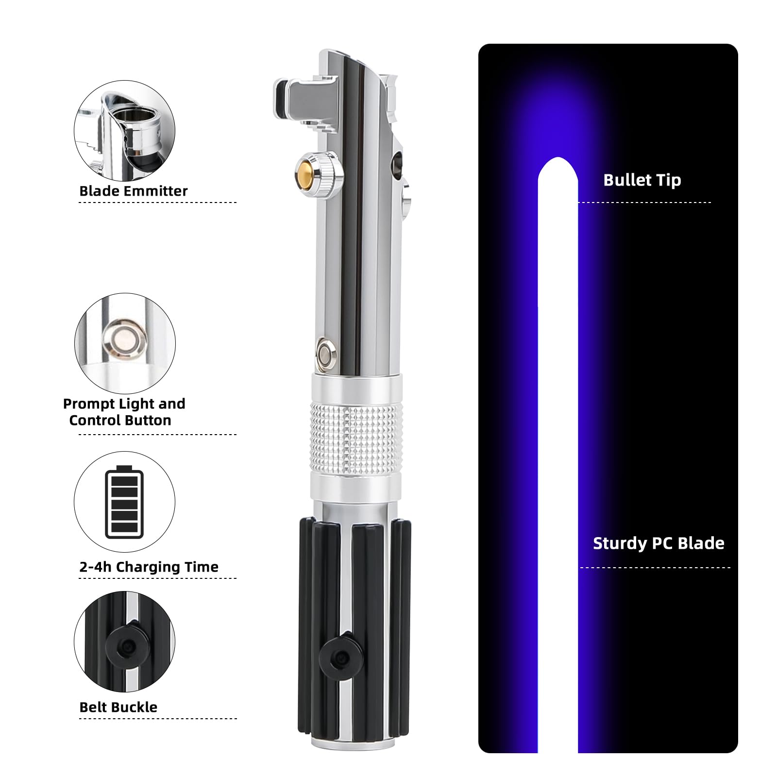 Saberforms Dueling Lightsaber with 12 RGB Colors, 16 Sound Fonts, and Motion Control, Force FX Lightsabers with Premium Metal Hilt and Replaceable Blade, Lightsaber for Adults and Kids