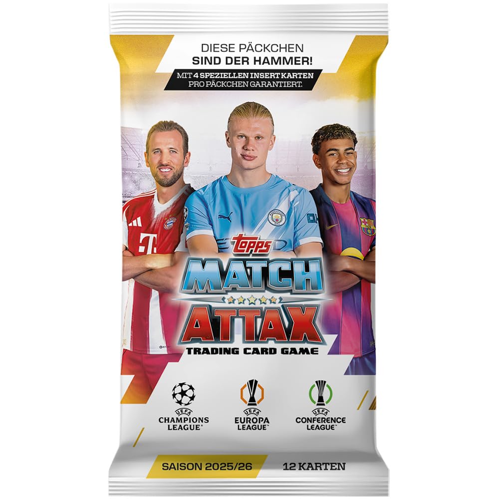 Topps Match Attax Trading Cards Bundle Champions League 25/26-10 Booster