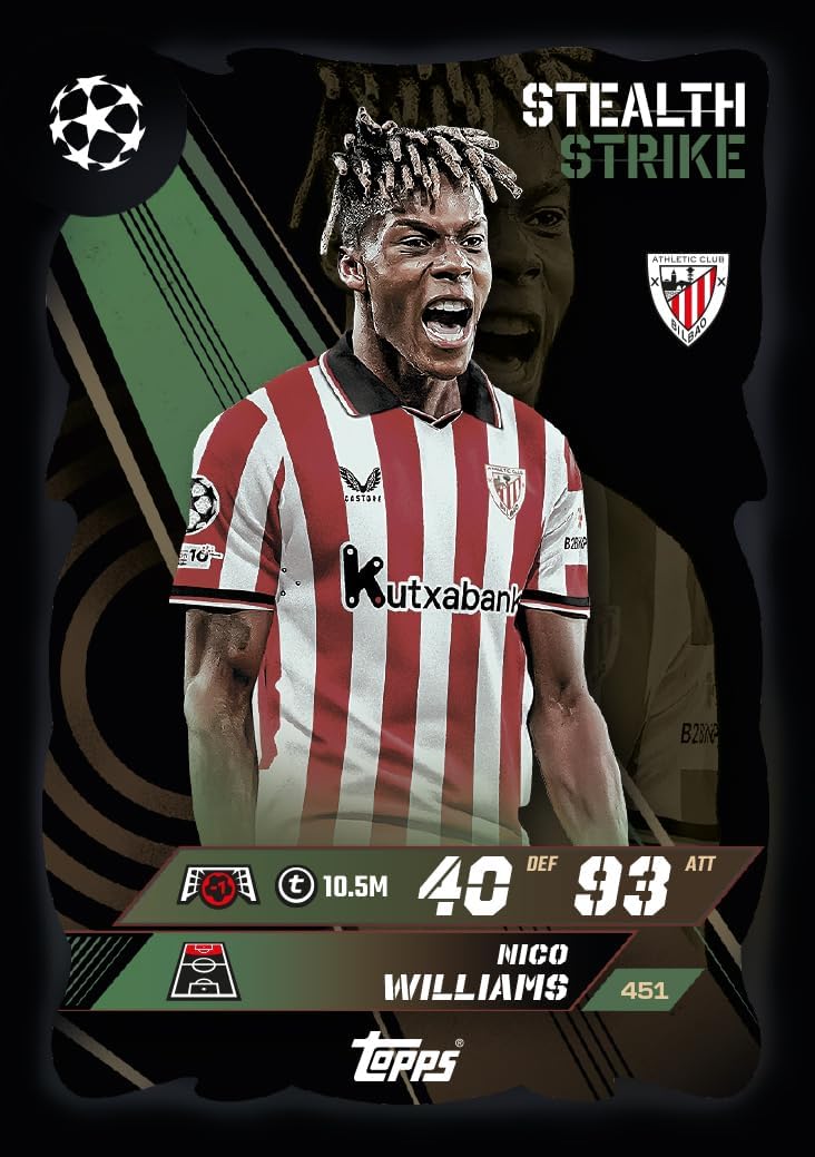 Topps UCC Match Attax 2025/26 - Mini Tin - World Beaters - enthält 28 Match Attax-Karten Plus eine zufällige Star Boy LE und 3 Exklusive „Worldies“-LE-Karten.