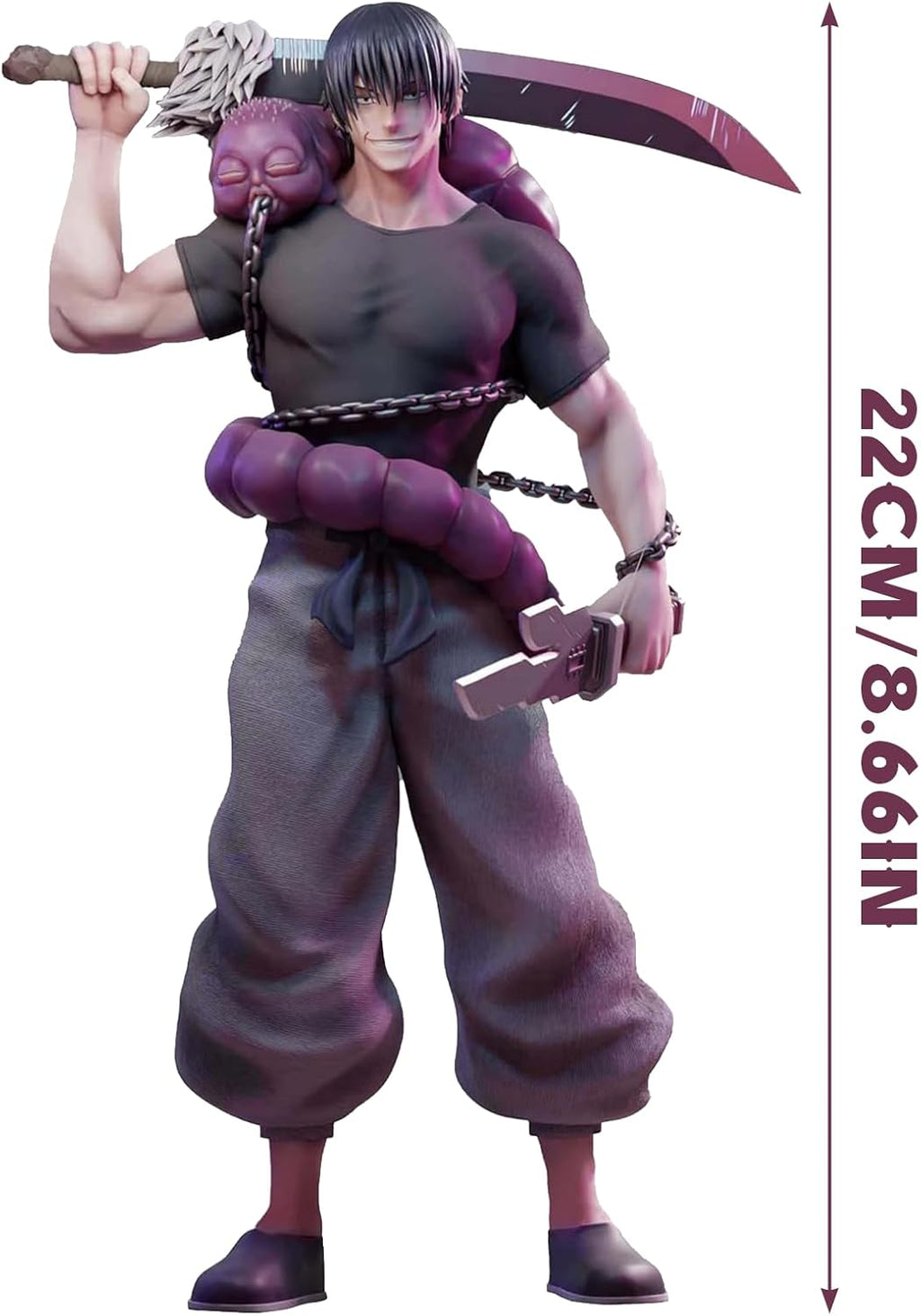 JJK Fushiguro Toji Figuren,22cm Figur JJK Merch Charakter Modell, Stehende Position Action Figur,Desktop Ornamente Model Collection für Fans Geschenk