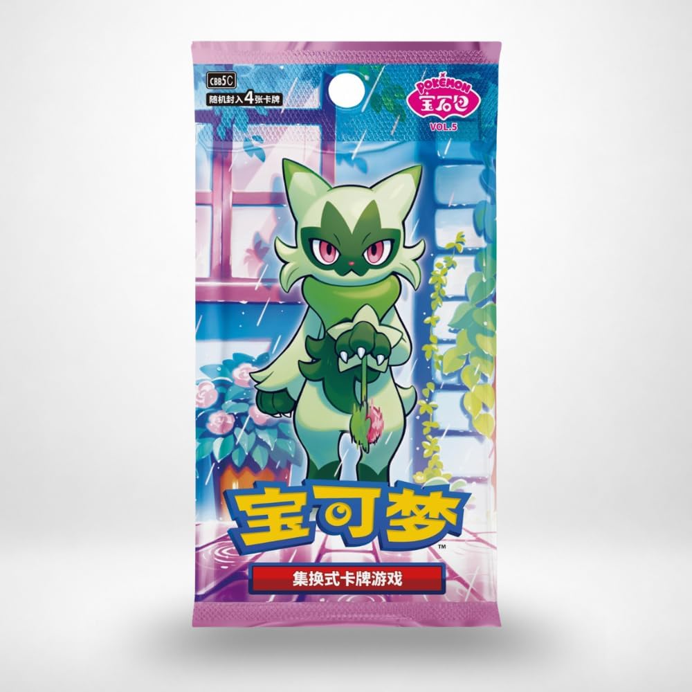 Pokémon Gem Pack Vol. 5 CBB5C – Vereinfachte chinesische Version – 18 Booster mit 4 Karten – Booster Box neu und versiegelt – Pokémon-Karten TCG
