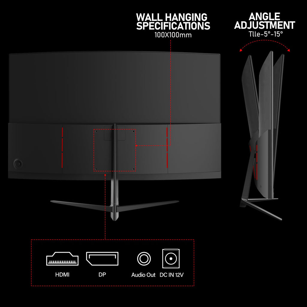 Gawfolk UltraWide Monitor 34 Zoll IPS, Gaming PC Bildschirm 120Hz DFHD(2560×1080P), 21:9 Rahmenloses Computerbildschirm mit FreeSync, HDMI, DisplayPort, VESA 75 * 75mm, Schwarz