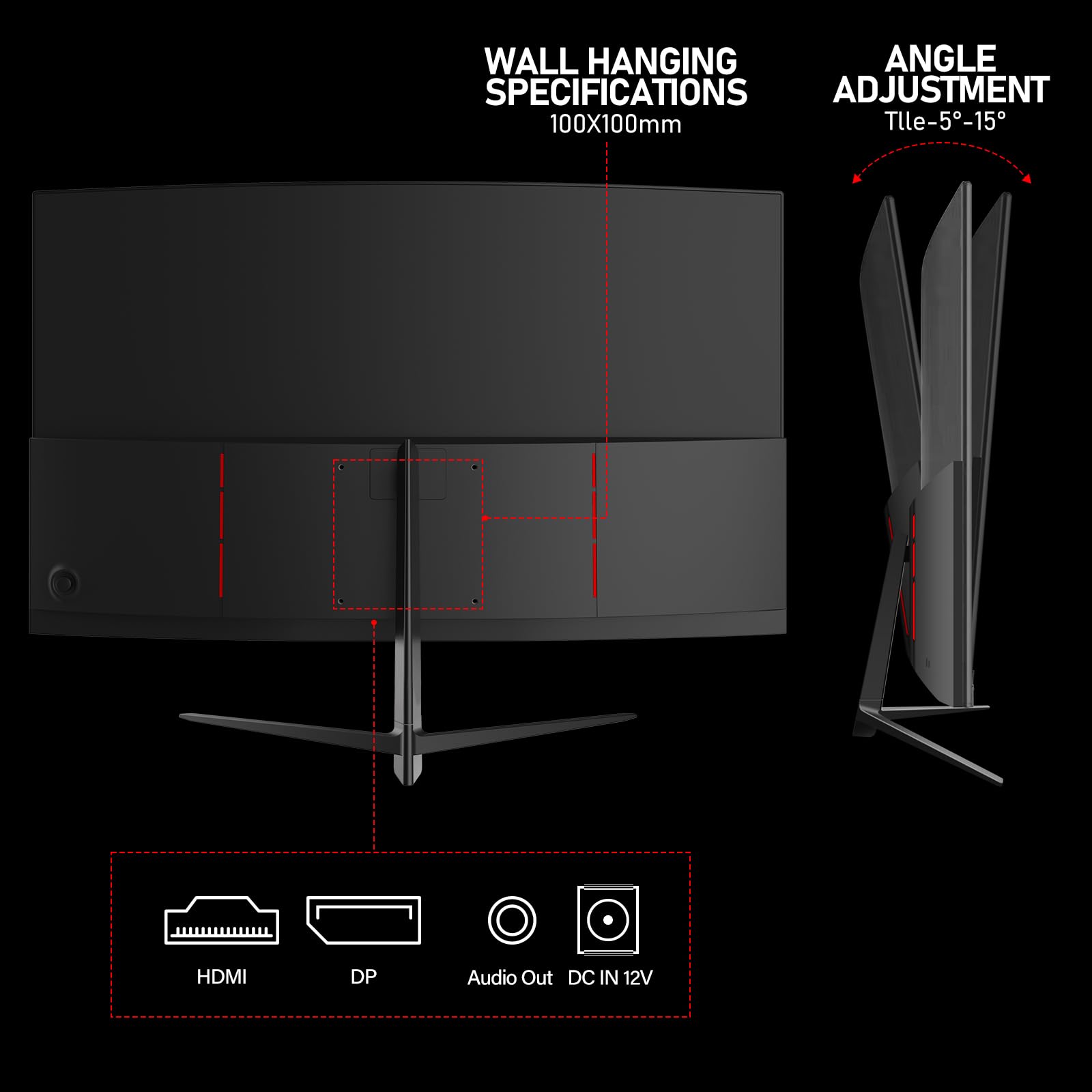Gawfolk UltraWide Monitor 34 Zoll IPS, Gaming PC Bildschirm 120Hz DFHD(2560×1080P), 21:9 Rahmenloses Computerbildschirm mit FreeSync, HDMI, DisplayPort, VESA 75 * 75mm, Schwarz
