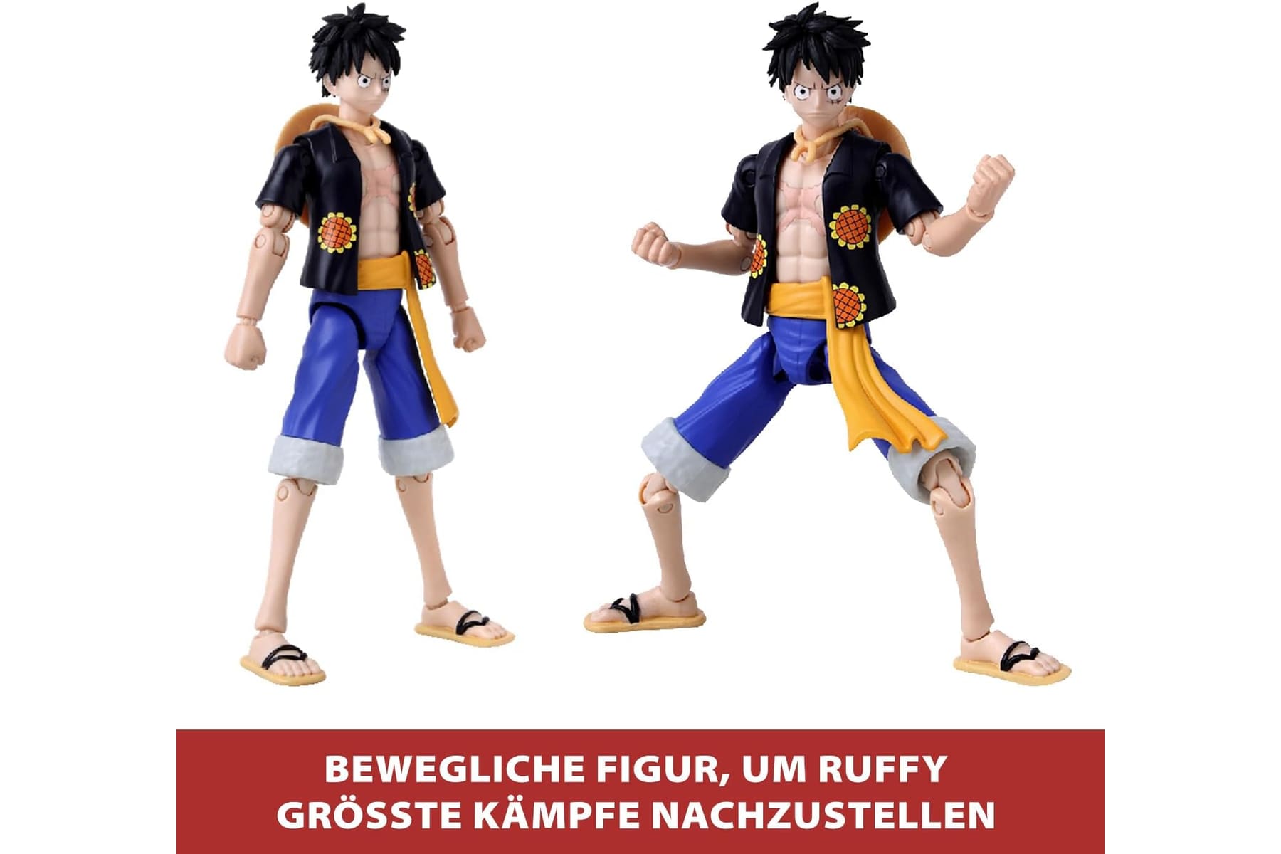 BANDAI – Anime Heroes – One Piece Figur – Lorenor Zorro 17 cm Three Sword Style – Offizielle Lizenz One Piece – Bewegliche Manga Figur Zorro 3 Schwerter – Spielzeug für Kinder ab 4 Jahren – 37052