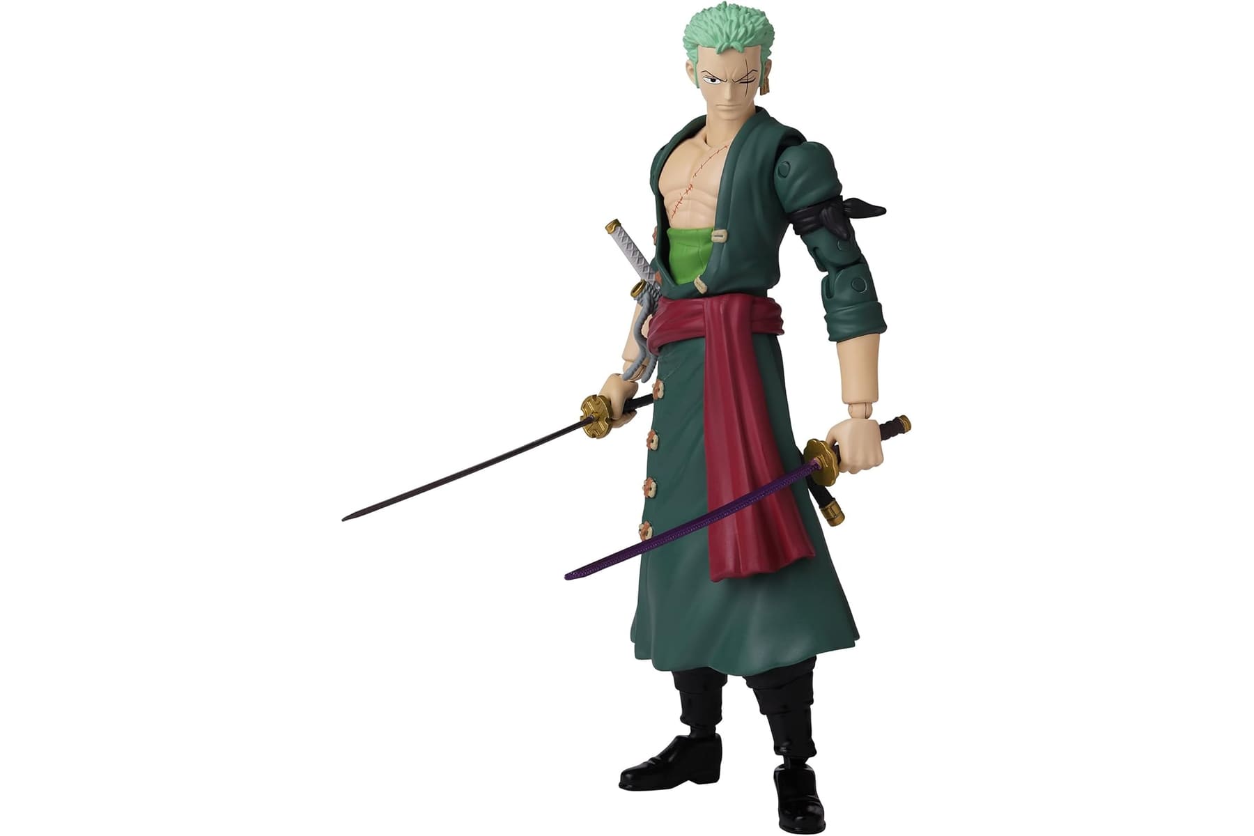 BANDAI – Anime Heroes – One Piece Figur – Lorenor Zorro 17 cm Three Sword Style – Offizielle Lizenz One Piece – Bewegliche Manga Figur Zorro 3 Schwerter – Spielzeug für Kinder ab 4 Jahren – 37052