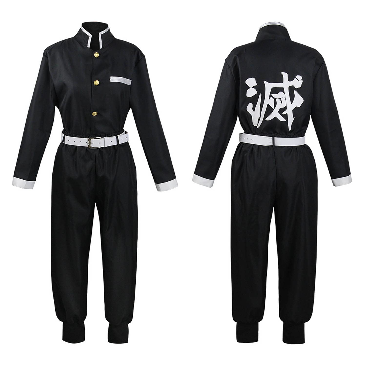 Anime Charakter Kochou Shinobu Cosplay Kostüm Outfit Kanroji Mitsuri Rollenspiel Uniform Komplettes Set Halloween Party Karneval Dress Up Anzug mit Perücke für Frauen