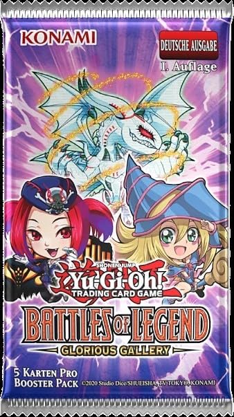Yugioh! Battles of Legend: Glorious Gallery Display Box (24 Booster Packs) NEU & OVP - DEUTSCH 1.Auflage und BB-Toy-Trades Toploader