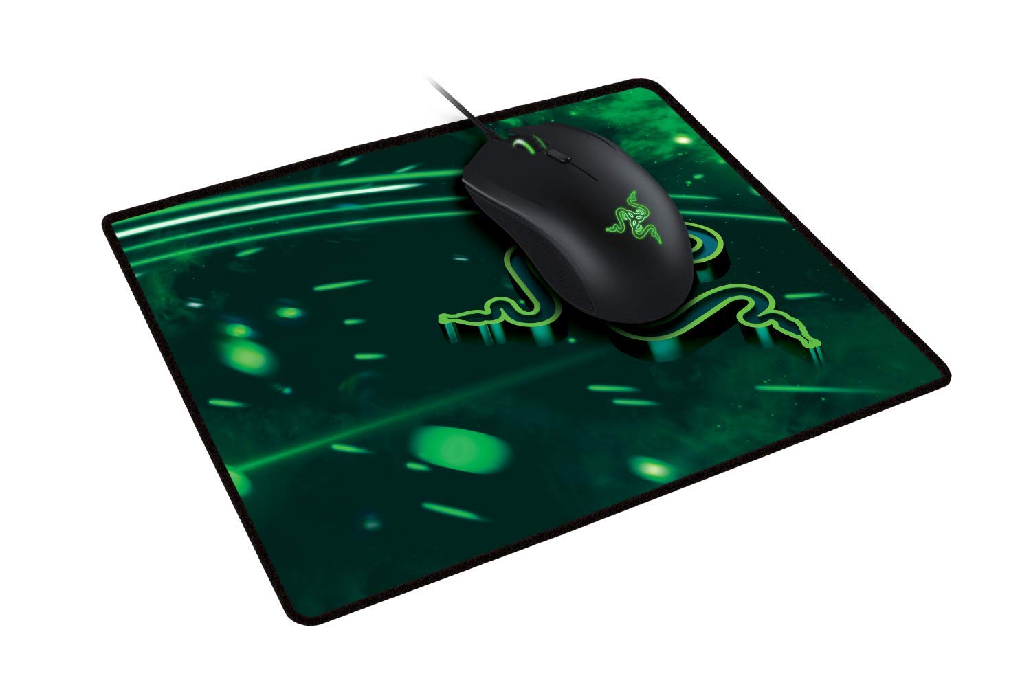 Razer Goliathus Mobile - Extra dünne weiche Gaming Maus-Matte für unterwegs (Kompaktes Mousepad mit reibungsfreier Stoff-Oberfläche, Gesteppter Rand, rutschfest, Abwischbar) Schwarz
