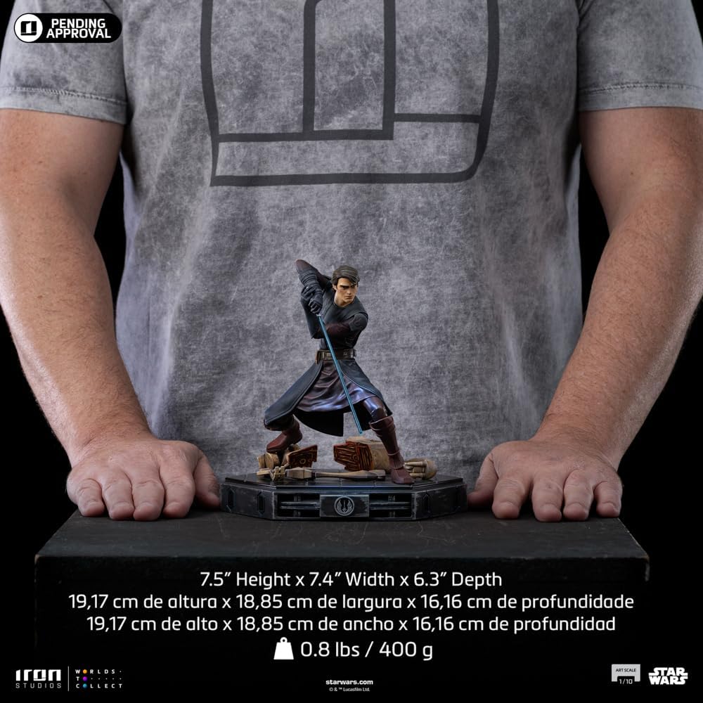 Iron Studios Sammlerstück, Kunststatue, Maßstab 1/10, Anakin Skywalker Star Wars: Clone Wars, Polysteinharz, mehrfarbig, 19,1 cm
