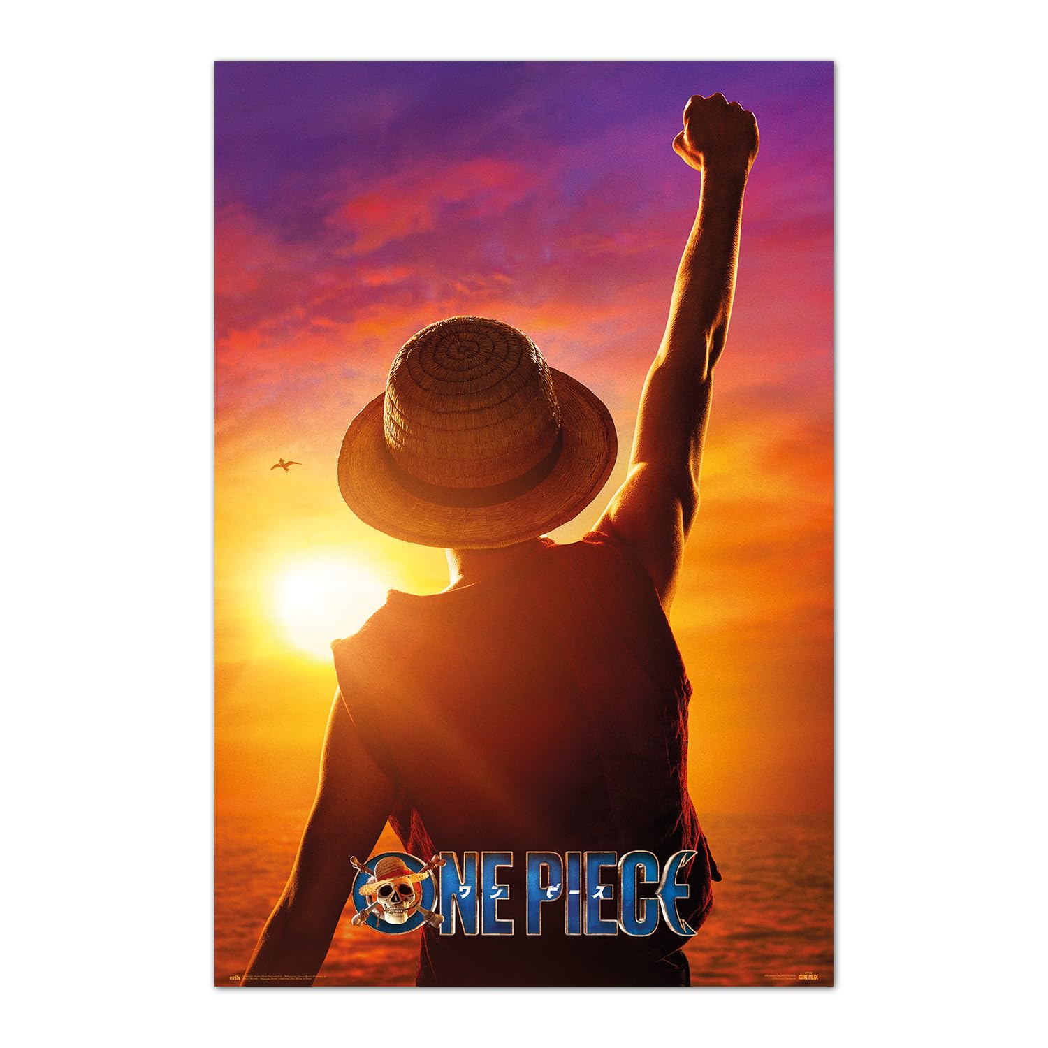 Grupo Erik Poster One Piece Poster Monkey D. Luffy Kunstdruck - Deko Wohnzimmer oder Deko Schlafzimmer - Deko Zimmer - Größe : 61 x 91 - Offizielle Lizenz Netflix One Piece Fanartikel
