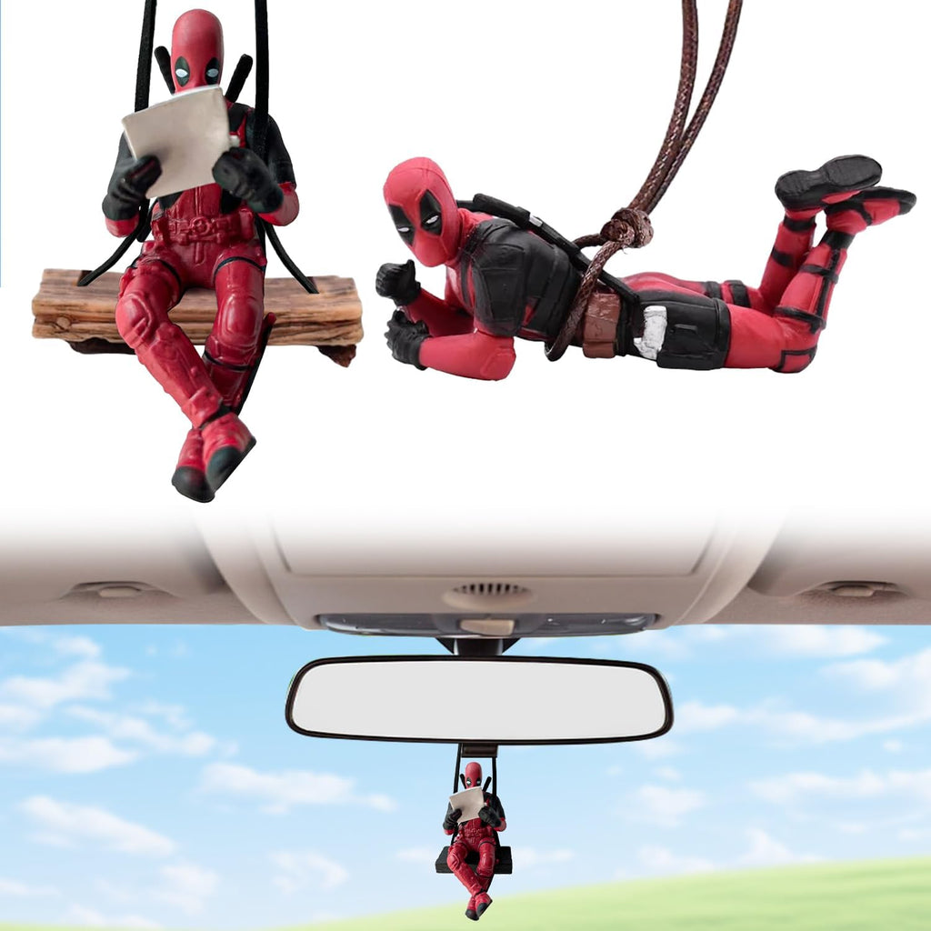 Auto Deko Innenspiegel Anhänger, 2 Stück Auto Deko, Anime Rückspiegel Dekoration, Ornament, Anime Car Au-to Interior Decoration Accessories