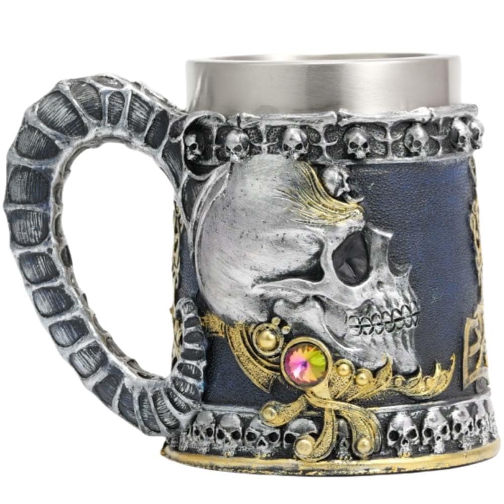 ZONSUSE Mittelalter Drache Kelch, Gotischer Drachen Kelch, Flugsaurier Edelstahl Weinkelch, Roter Drache auf Kreuzsockel, Magischer Dragon Goblet,Idee Geschenk für Fantasy Fans 200ml (Rot Goblet)