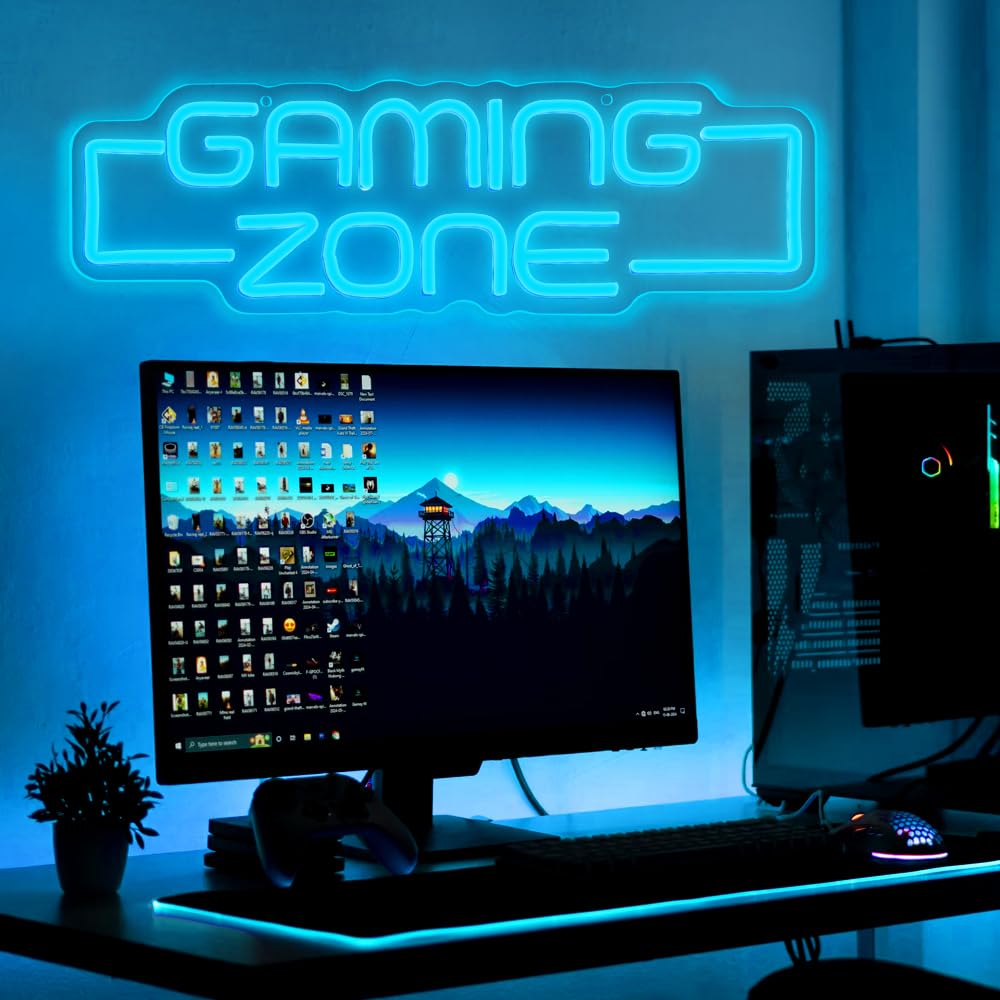 Gaming-Zone Neonschild, Spielplatz für Jugendliche, Neonschild, Dekoration für Spielzimmer, LED, Neon, Spiel, Geschenk für Jungen und Kinder