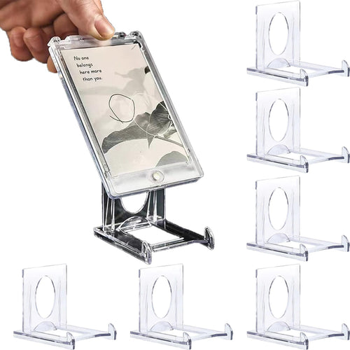 12 Stück Mini Kartenständer Display Ständer – Verstellbarer Acryl Display Ständer für Trading Cards, Graded Cards, PSA Karten, Baseballkarten und Sammelkarten